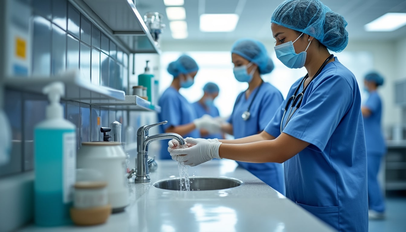 découvrez comment l'application rigoureuse des règles d'hygiène guide les soignants hospitaliers pour assurer la sécurité et le bien-être des patients.